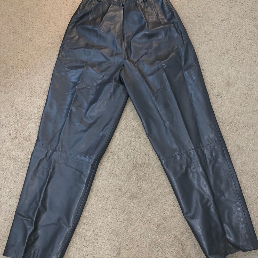 Black leather pants